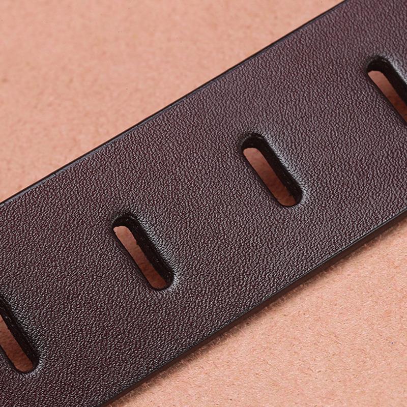 Ремень PULO, мужской кожаный ремень с автоматической пряжкой из натуральной воловьей кожи, молодежный повседневный корейский трендовый ремень для брюк среднего возраста