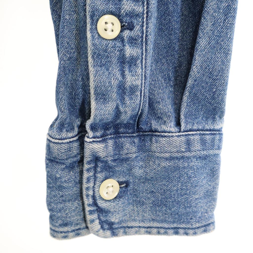 RALPH RALPH LAUREN Long sleeve Dungaree denim Button down shirt 8 Kid's Used
