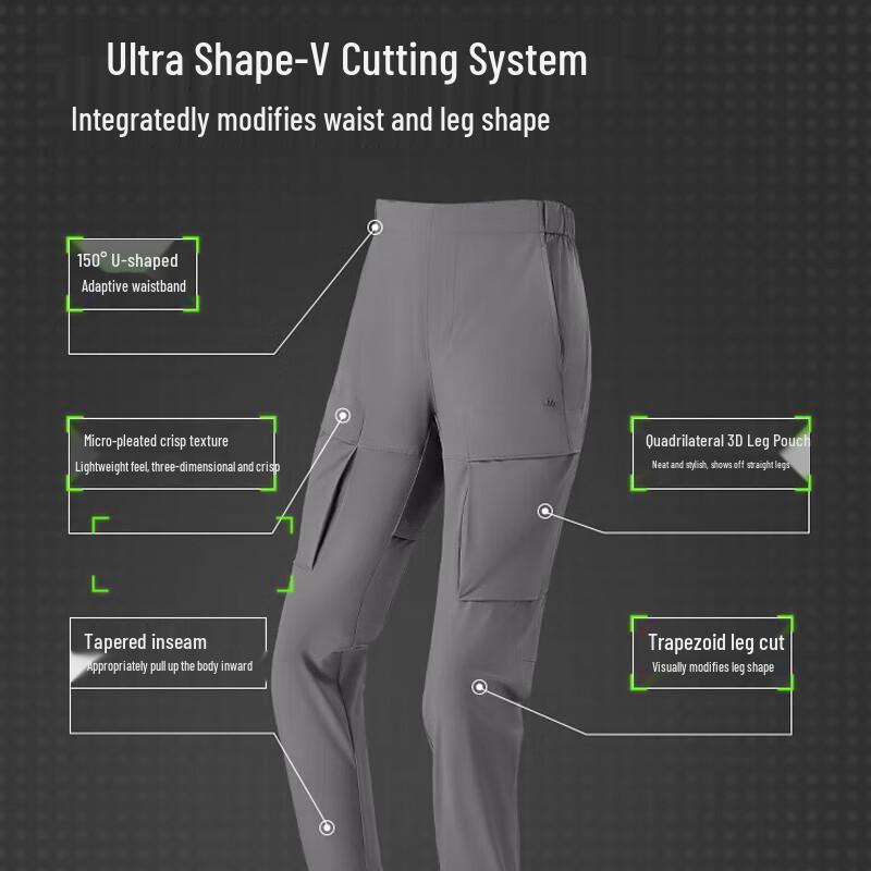 beneunder Men's Lightweight High-Elastic Commuter Casual Pants AF24524