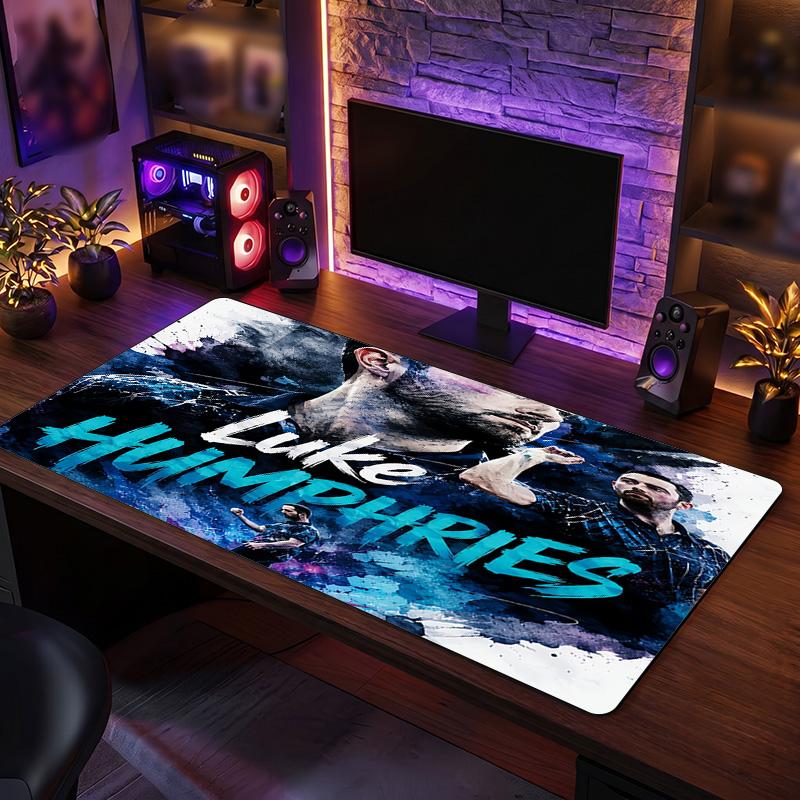 Luke Humphries Pattern Mousepad Anti?Slip Rubber Desk Pad For Gaming Working Desktop Decoration