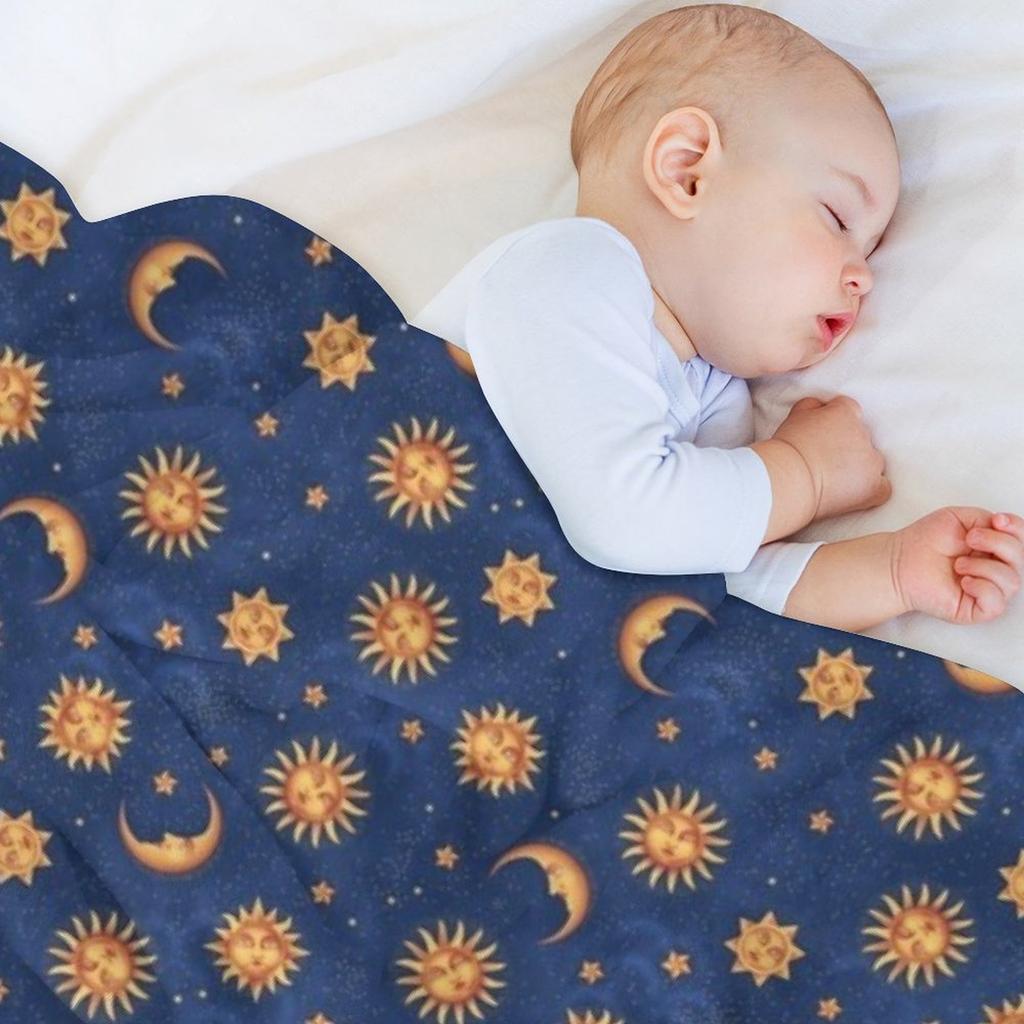 Retro Suns & Moons Throw Blanket anime Summer Beddings Polar Loose Blankets