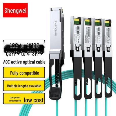 Активный оптический кабель Shengwei 40G QSFP+ AOC