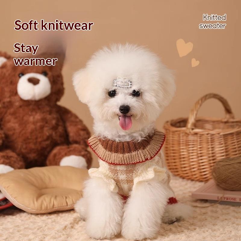 Surepawzy Dog & Cat Winter Warm Cartoon Design Sweaters for Small Pets Teddy Bichon XS Breathable Accessories CN/China