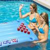 Pool Pong Table Game Floating Pingpong Raft Toy Beer Inflatable Pool Game Table Floating Raft Lounge For Women Men Outdoor