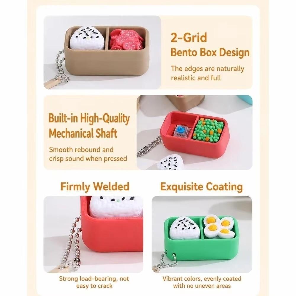 Clicker Sushi Keychain Imitation Sushi Simulation Food Keychain Fidget Keychain Christmas Gifts