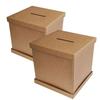 2 Square Kraft Urns 25 Cm