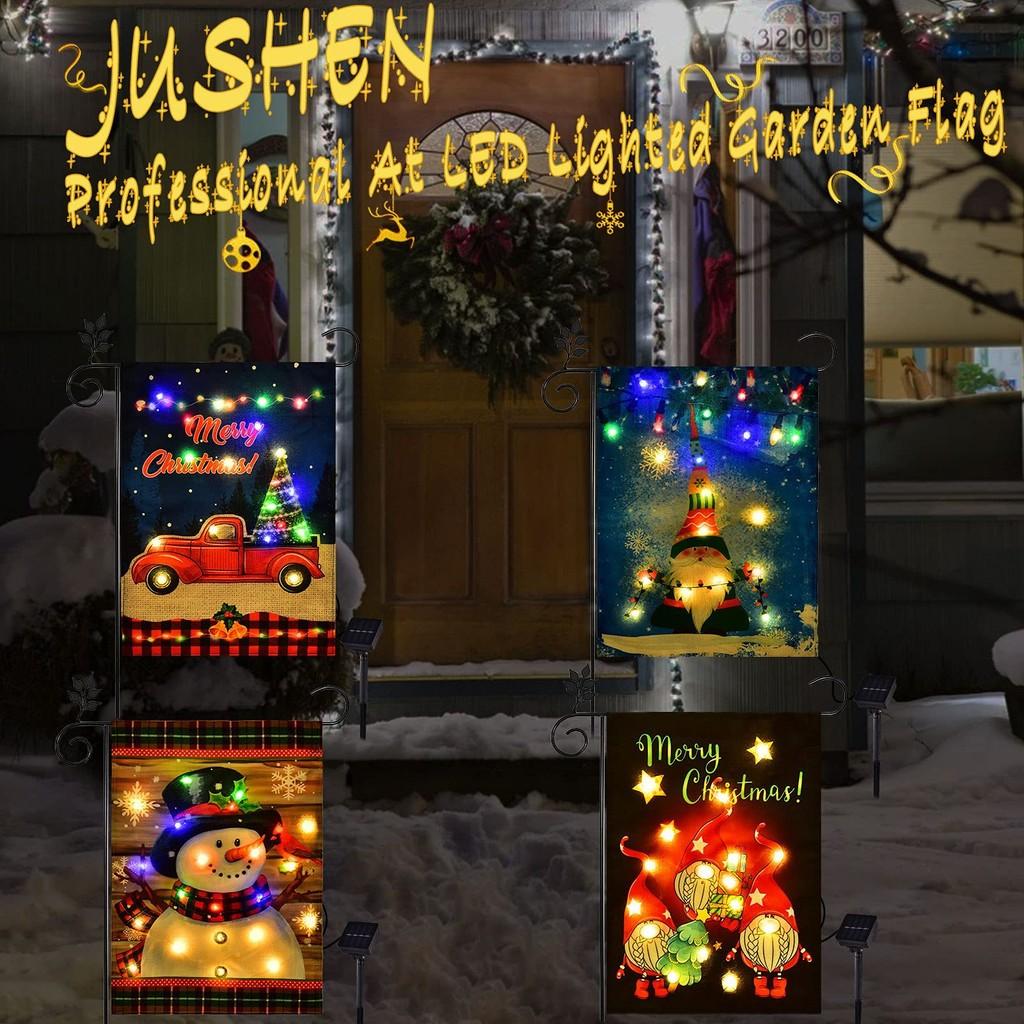 Festive Solar Flag Lights For Outdoor Christmas Decorations With Enchanting Led Effects