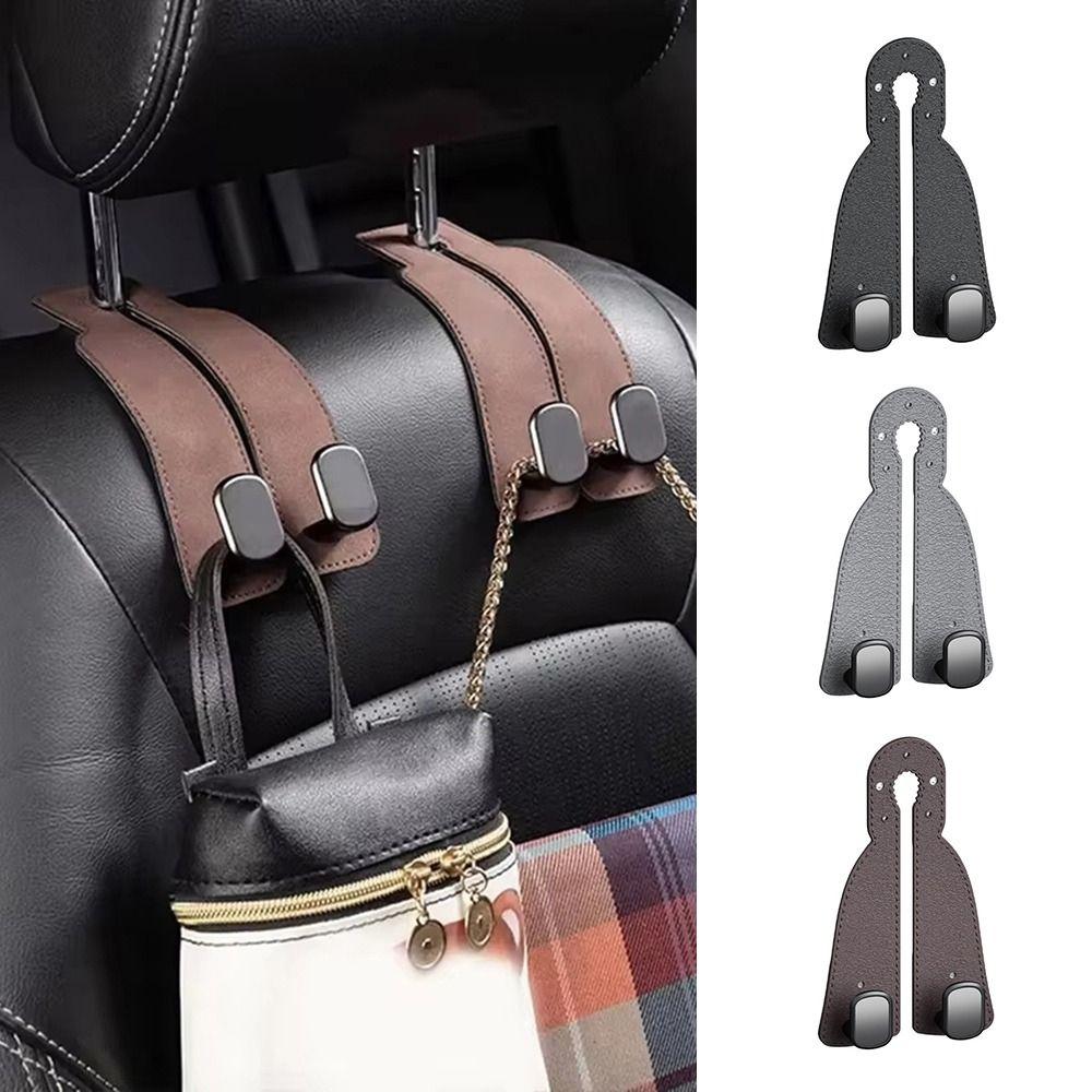 Universal Car Seat Double Hooks Hidden Car Hooks Car Headrest Hook  Car Interior Accessories