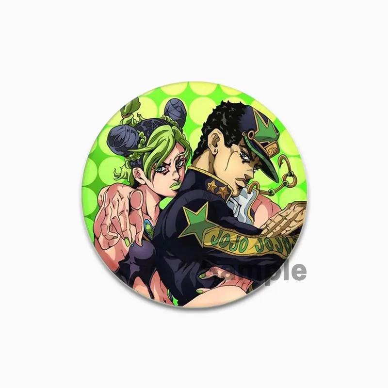 32/44/58 мм JoJo's Bizarre Adventure Значок для рюкзаков Круглые пластиковые эмалированные значки и броши Креативный значок в виде мультяшной фигурки Подарки