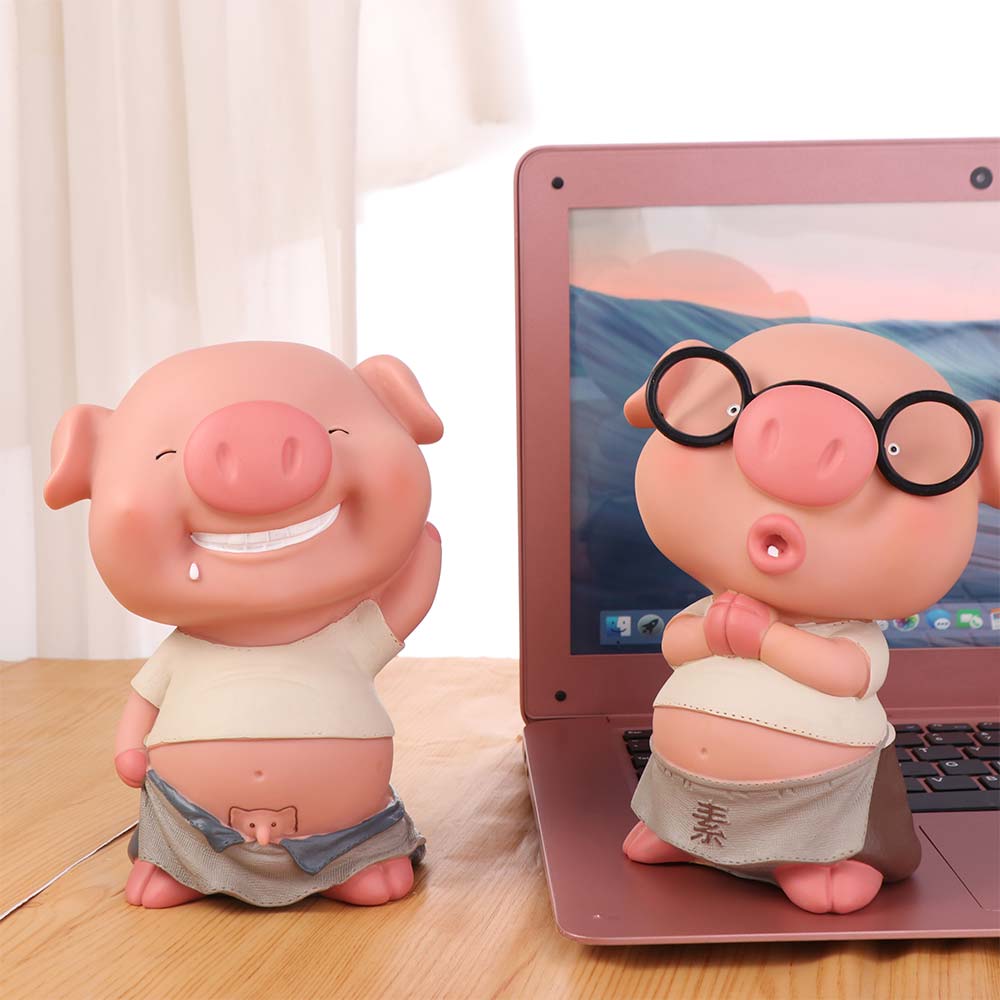 Large Capacity Pig Shaped Money Boxes Savings Tank Pig Money Bank Pig Piggy Bank  Children's Gift