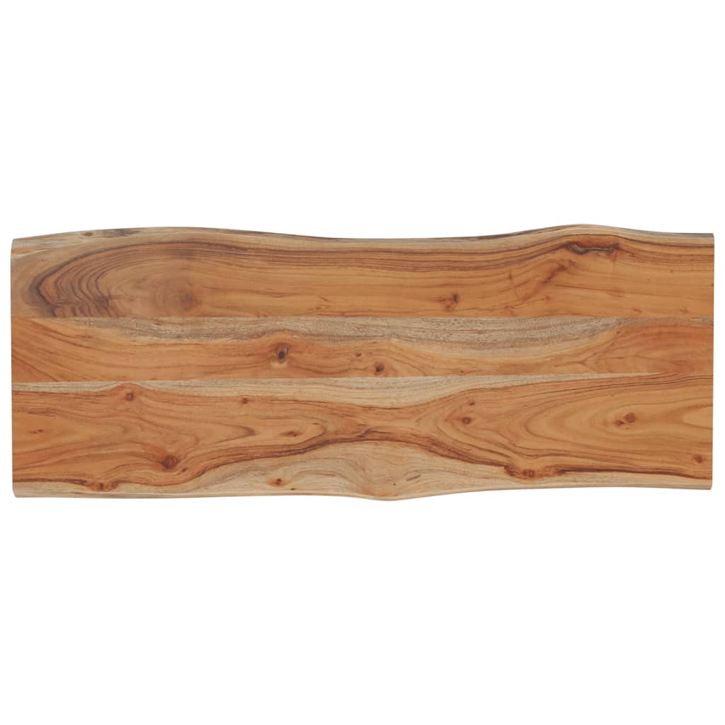 Table Top 90 x 40 x 2.5 cm Rectangular Solid Acacia Wood Live Edge