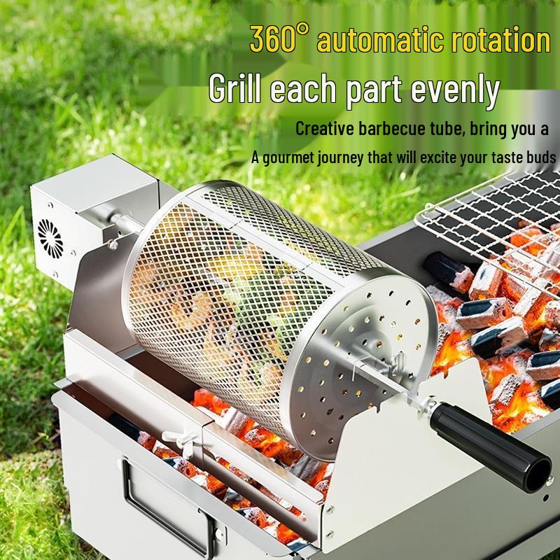 Автоматическая вращающаяся корзина для гриля-ролла