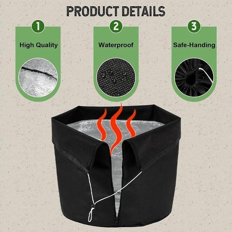 Reusable Plant Frost Cover Winter Protection Bag with Drawstring Cold Resistant Bug Proof Garden Blanket for Trees Shrubs Palms