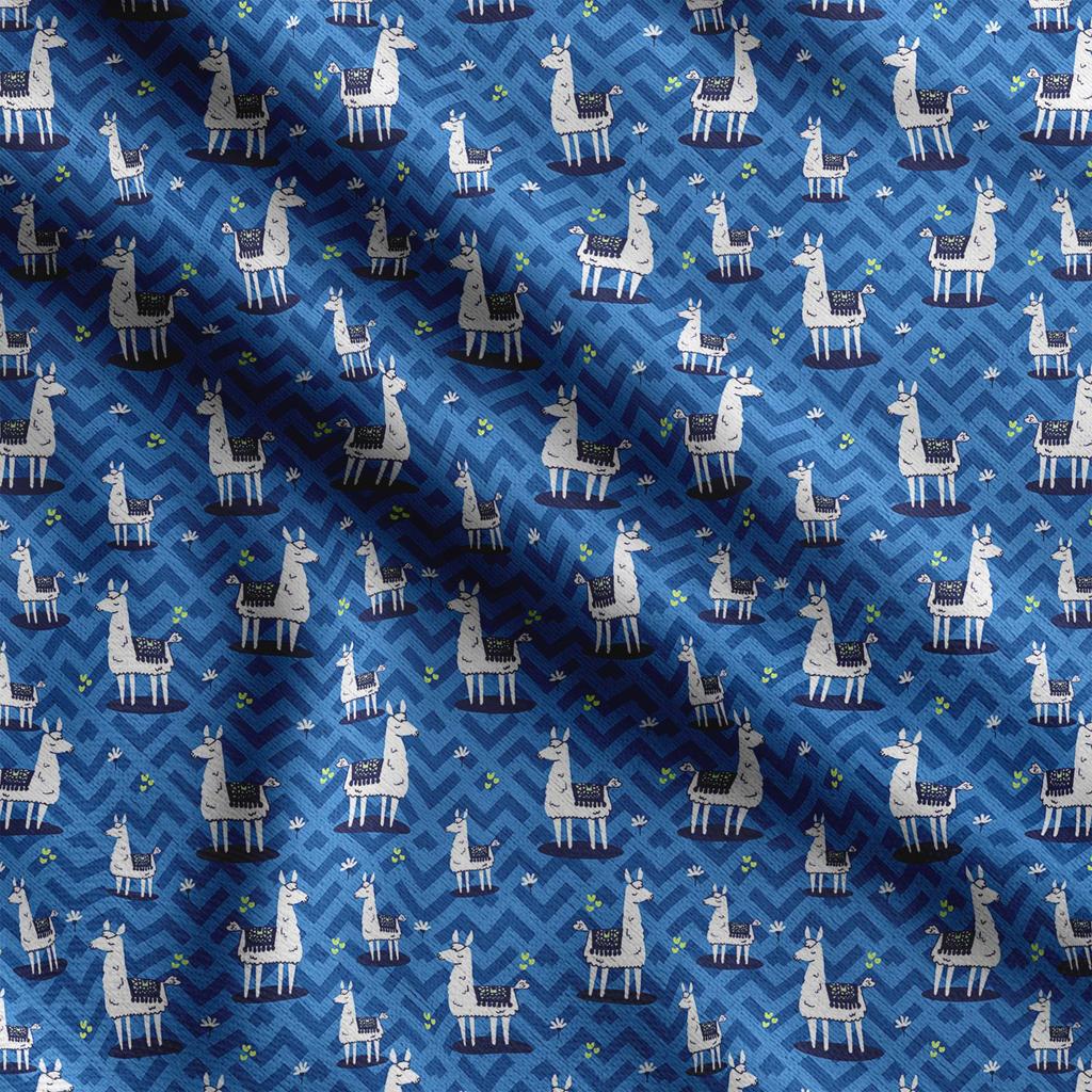 Soimoi Llama Alpaca Print,  Cotton Cambric, Quilting Fabric Sold by The Yard 42 Inch Wide, Medium Weight Cotton Fabric,