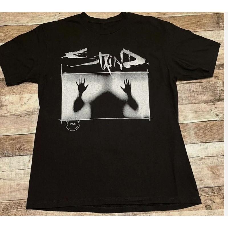 Staind T Shirt Large Black Album Cover Shadow Rock Band