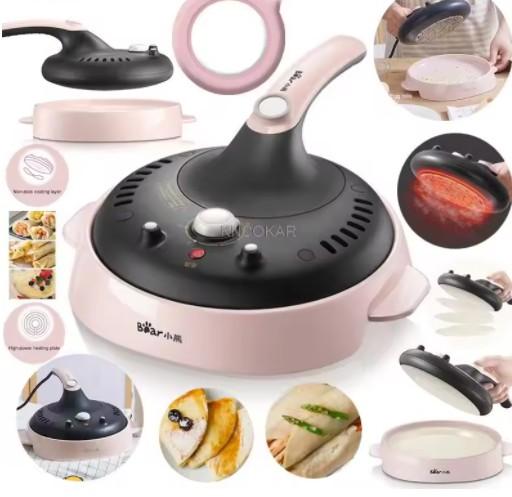 220V Auto Pancake Machine Household Small Biscuits Machine Roll Skin Spring Cake Electric Baking Pan Tortita Pancake Pan 600W