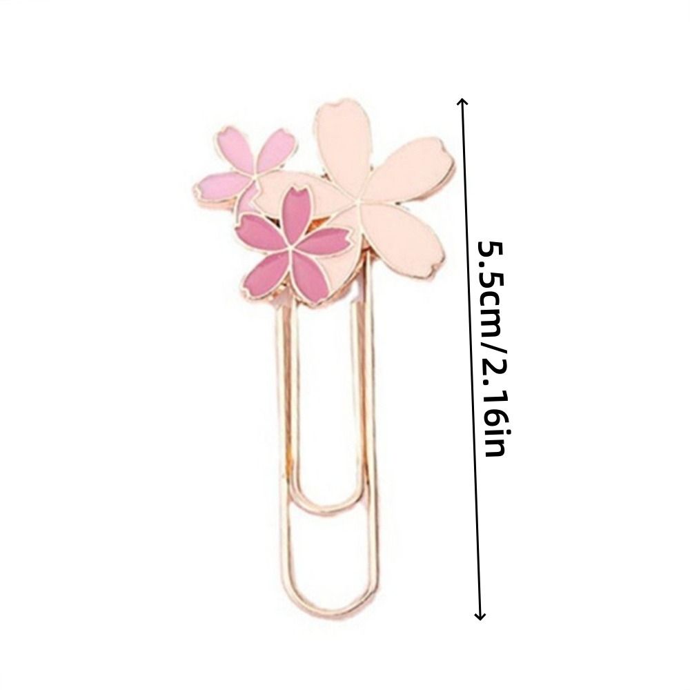 Цветение Свежее Чтение Закладка для книг Металлическая закладка Цветы сакуры Закладка Цветущая вишня Скрепка для бумаг