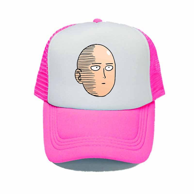 One Punch Man Mesh Dad Hat Japanese Anime Fans Casual Bone Gorras Cap For Women Unisex Webcomic Bald Hero Baseball Cap YY316