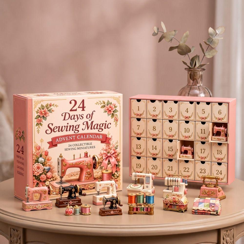 Ornaments Christmas Advent Calendar Sewing Theme Christmas Gifts 24 Days Advent Calendar Christmas