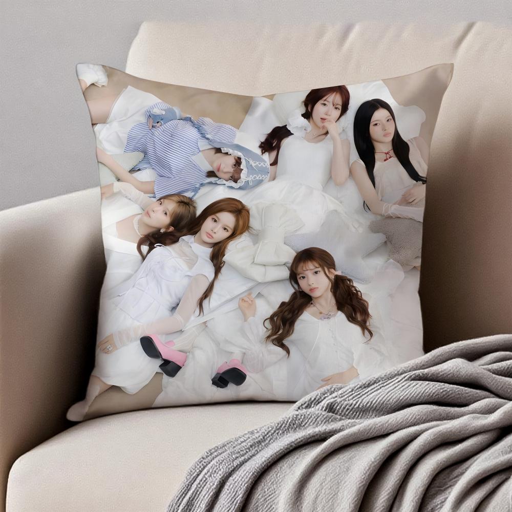 Kpop Korean Girl Group GGirls Generation Cushion Cover Pillowcase Antidustmite Invisible Zipper Short Plush Sofa Cushion