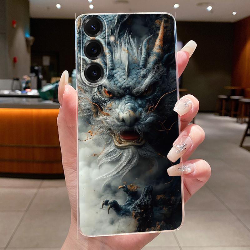 Чехол Для Samsung Galaxy A56 A36 A26 Роскошный Дракон Милый Крутой Мальчики Девочки Прозрачный Силиконовый Чехол Для Телефона Для Samsung A16 4G 5G Задняя Крышка