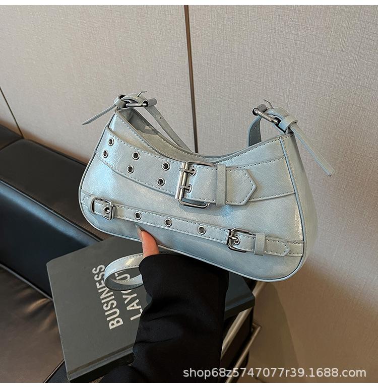 Retro fashion Korean version armpit bag New niche trend design Locomotive bag Versatile high-end single shoulder messenger bag