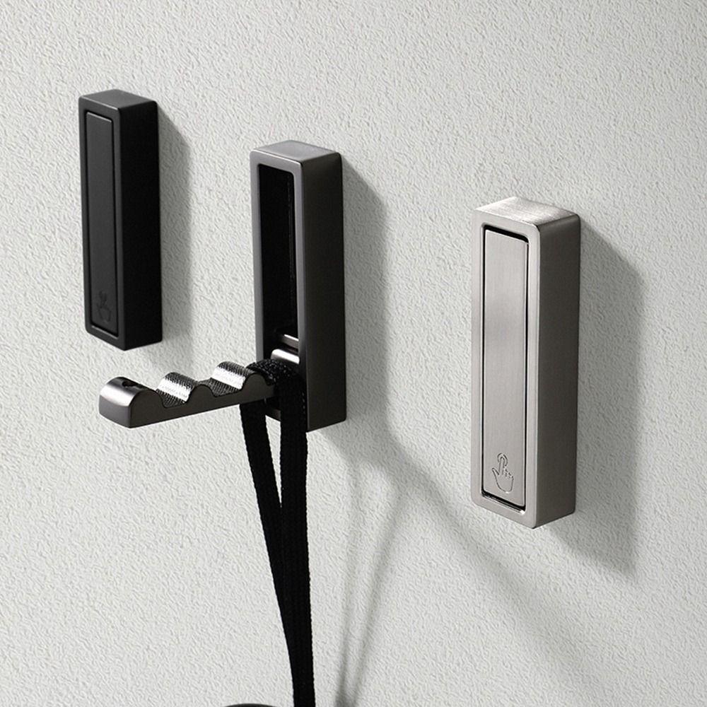 Zinc Alloy Folding Wall Hook Multifunctional Heavy Duty Rustproof Hidden Robe Hook Wall Hanging Clothes Hooks Bathroom