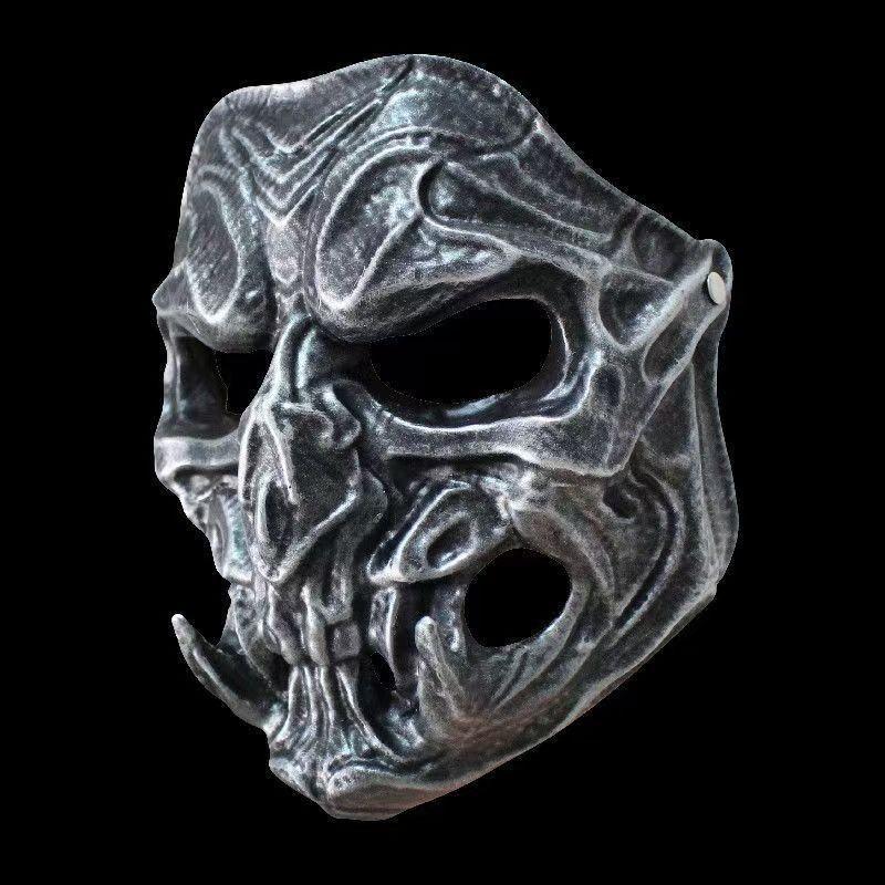 Silver Copper And Predator Resin Mask Role Play Prop For Activity Halloween