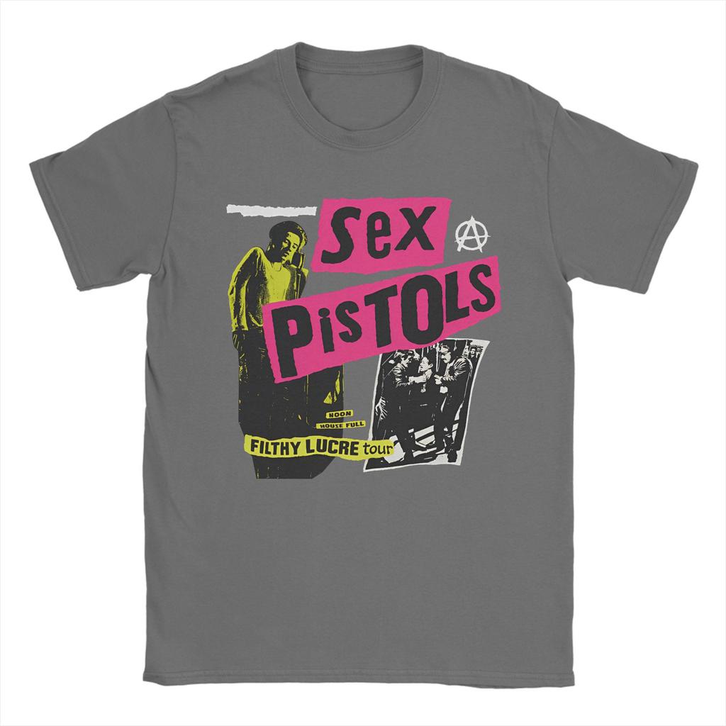 Футболка Харадзюку Пляж SEX PISTOLS Трендовые футболки 100% Хлопковая футболка для мужчин Y2K Забавный дизайн Топ с коротким рукавом Футболки