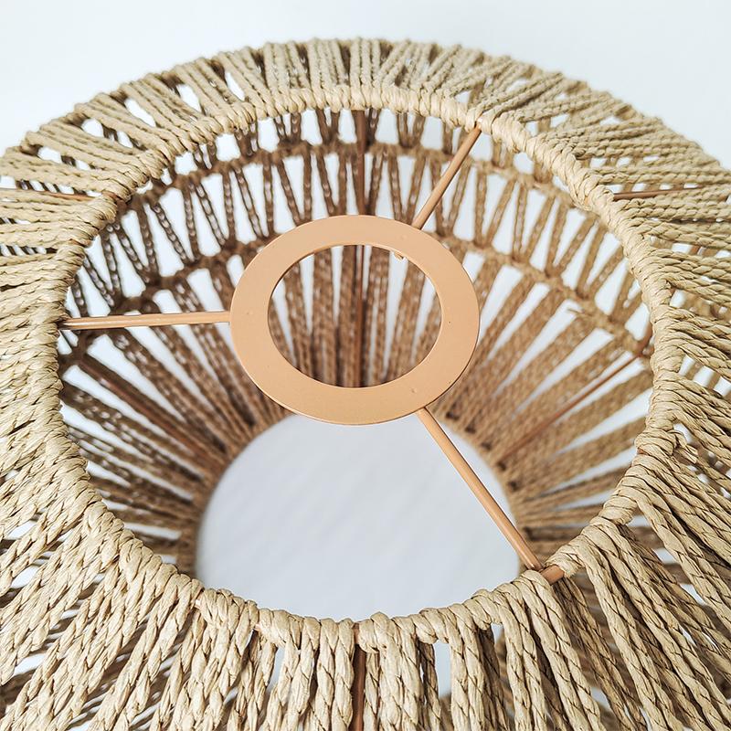 Ретро-стиль Защитная сетка для лампочек Ручной плетеный абажур из веревки Бумажный абажур из веревки