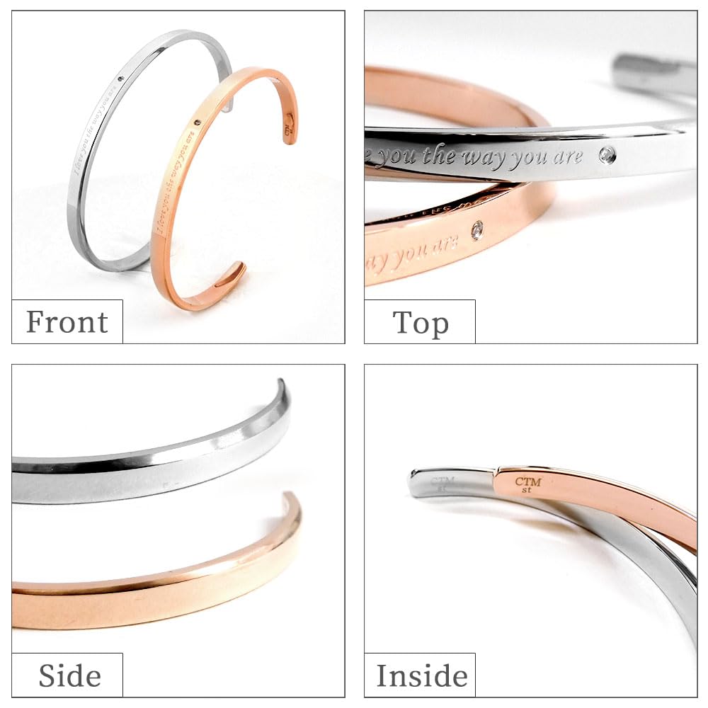 Два браслета с плюшевым мишкой 1P Diamond из хирургической нержавеющей стали, устойчивой к воде и поту, пара аксессуаров с гравировкой [Закрыть меня] Мужские Женские