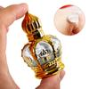 Glass Essential Oil Roller Bottle Gold Crown Shape Perfume Empty Bottle