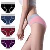Plus Size 5XL High Waist Hip-Lifting Solid Color Cotton Briefs