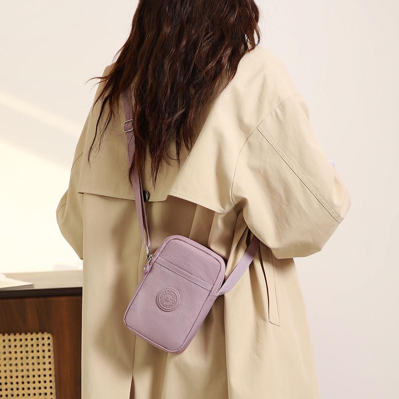 Женская Сумка через плечо Нейлоновая Для поездок на работу Кошелек для мелочи Много отделений Сумка для мобильного телефона