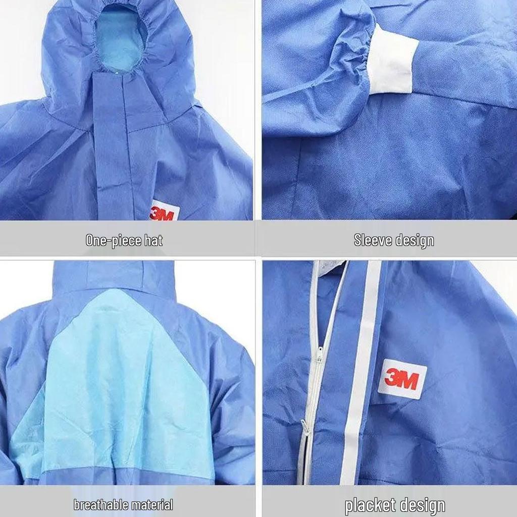 3M4532+ Синий защитный комбинезон с капюшоном, защищающий от радиации, химических веществ и пыли