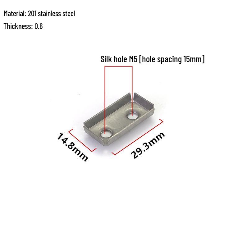 Соединитель квадратной трубы из нержавеющей стали с резьбовым отверстием для сборки стеллажа