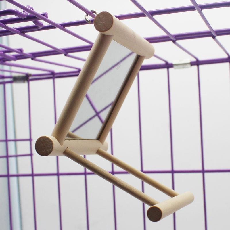 Бамбуковое дерево Желтое Деревянное Облако Лестница Лазание Прыжковая Платформа Прочная И Экологически чистая Птица Попугай