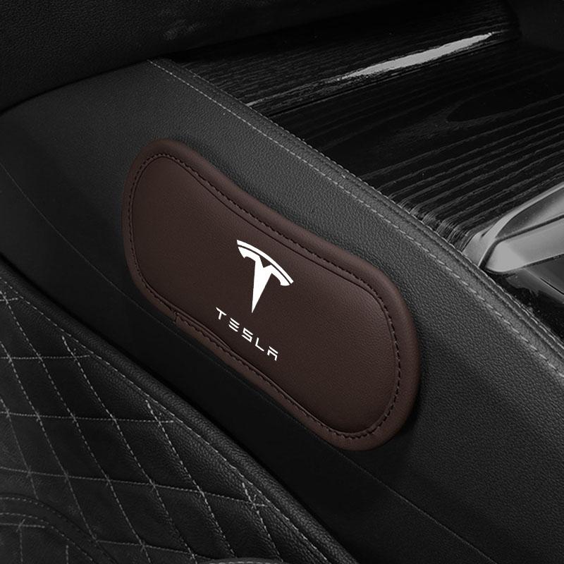 1 шт. Кожаная автомобильная подушка, автомобильная накладка для коленей, эластичная подушка для ног из пены с памятью для Tesla Model 3 Model S Model X Model Y Roadster