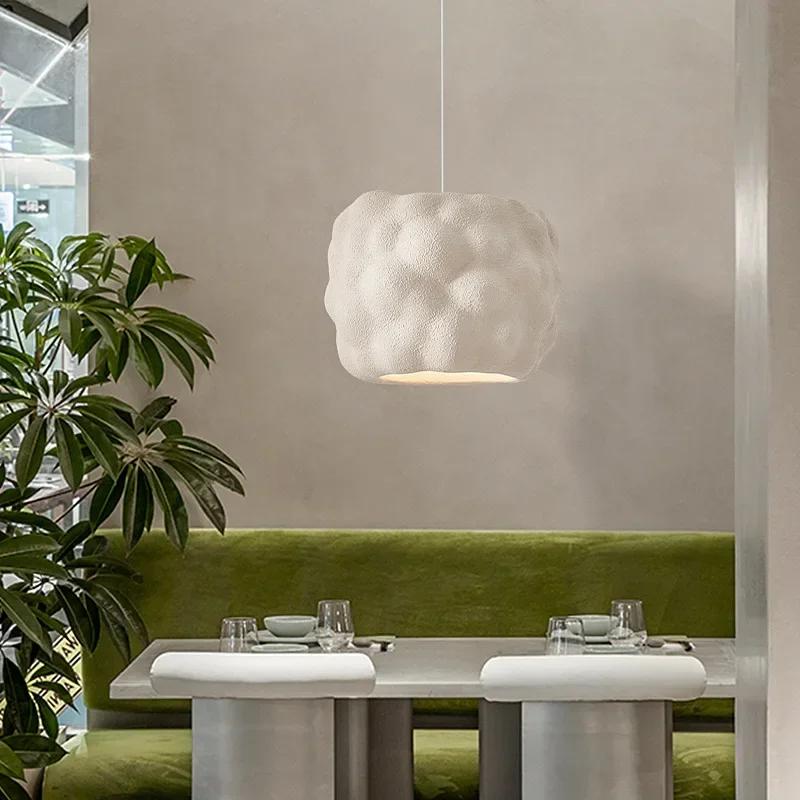 New Restaurant Wabi Sabi Pendant Lamps Minimalist E27 Study Bedroom Lighting Lustre Design Home Decoration Bar Lamp Fixtures