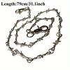 1pcs Chain Necklace Pants Waist Punk Chain Pants Men's Jewelry Barbed Wire Jeans Silver Necklace Men's and Women's Necklace Pants Chain Body Chain