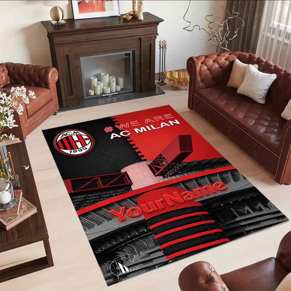 Ac Milan Customized Name Area Rug Suitable for Hallway Decorate room Playrooms Dormitory Antislip Carpet Office home decor