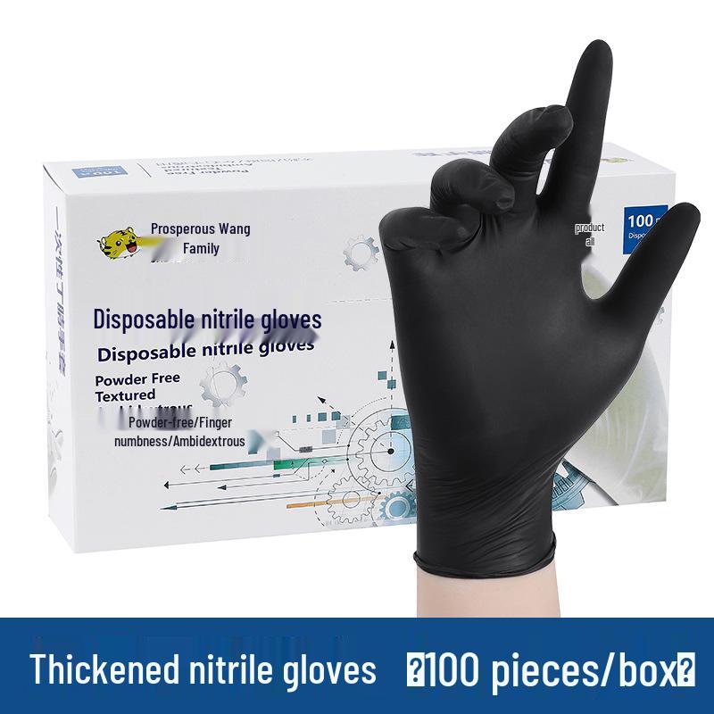 Waterproof Oil-Resistant Blue Nitrile Gloves for Laboratory and Food Grade Use