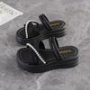Summer 2025 new women's fashion style cool slippers wear skirt fairy style exquisite thin sandals