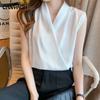 Summer Women's Sleeveless Camisole Undershirt Female External V-neck Satin Tops Temperament Sexy Niche Small Shirt