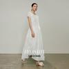 Летнее платье-макси с вышивкой и кружевом, хлопковое, А-силуэта, Left 2026