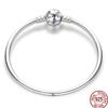 925 Silver 17-20CM Heart Pave Zirconia Original Bracelets Infinity Bracelet Fit DIY Charms Bead Birthday Jewelry Gifts Hot Sale