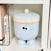 Мини Маленькое Настольное Мусорное Ведро с Крышкой - Симпатичная Настольная Корзина для Бумаги для Спальни, Кофейного столика и Офисного стола - Синий Розовый