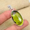925 Sterling Silver Elegant Peridot Gemstone Jewelry Pendant Wedding Gift For Her