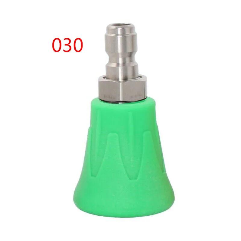1/4" Pressure Wash Nozzle Household Sheath Nozzle for Cars Stainless Steel Splash Proof Washer Tips Hose Rubber Protector