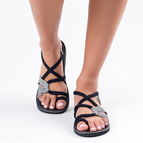 Женские сандалии Flip Flop Лето 2024 Женские туфли на плоской подошве с перекрестными ремешками Женские повседневные женские швейные мужские пляжные туфли большого размера 44